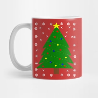 Christmas Tree with Balls Lights Ornament T Shirt Xmas Mug